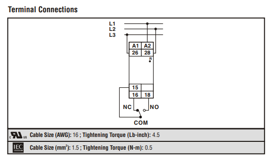 Sơ đồ đấu nối 600VPR-310/520 - Rơ le bảo vệ pha Selec