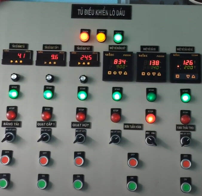 tủ điện điều khiển lò dầu